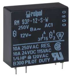 Реле RM93, 12VDC 1C/O  8A